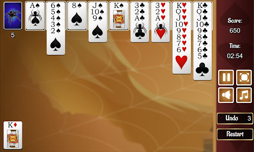 Game Spider Solitaire