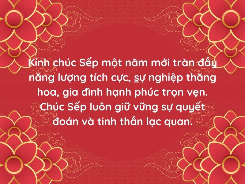 câu chúc tết sếp hay