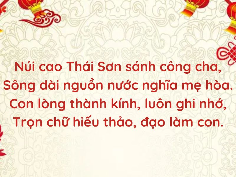 Thơ chúc mừng thọ ông bà ngắn gọn, ấm áp