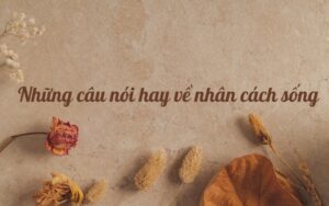 Câu nói hay về nhân cách sống